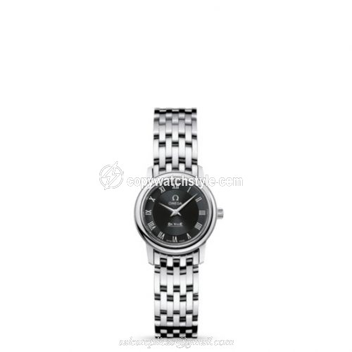 Omega De Ville Prestige Quartz 22 Stainless Steel / Black / Bracelet 4570.52.00 Omega De Ville Prestige Quartz 22 Stainless Steel / Black / Bracelet 4570.52.00