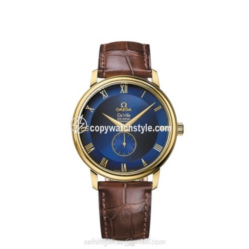 Omega De Ville Prestige Co-Axial 39 Small Seconds Yellow Gold / Blue 4613.80.02 Omega De Ville Prestige Co-Axial 39 Small Seconds Yellow Gold / Blue 4613.80.02