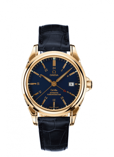 Omega De Ville Co-Axial 38.7 GMT Yellow Gold / Blue 4633.80.33 Omega De Ville Co-Axial 38.7 GMT Yellow Gold / Blue 4633.80.33