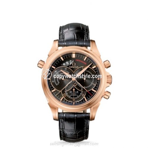 Omega De Ville Co-Axial 41 Chronoscope Rattrapante Red Gold / Black 4648.50.31