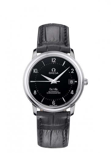 Omega De Ville Prestige Automatic 34.7 Stainless Steel / Black 4800.50.01 Omega De Ville Prestige Automatic 34.7 Stainless Steel / Black 4800.50.01