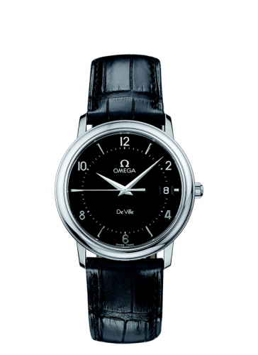 Omega De Ville Prestige Quartz 34.4 Stainless Steel / Black 4810.50.01 Omega De Ville Prestige Quartz 34.4 Stainless Steel / Black 4810.50.01