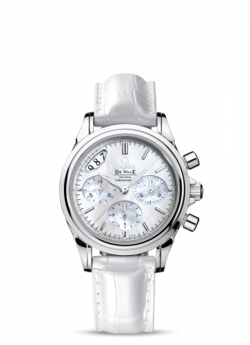 Omega De Ville Co-Axial 35 Chronograph Stainless Steel / White 4878.70.36