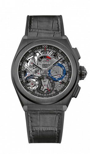 Zenith Defy El Primero 21 Black Ceramic / Skeleton / Alligator 49.9000.9004/78.R582 Zenith Defy El Primero 21 Black Ceramic / Skeleton / Alligator 49.9000.9004/78.R582