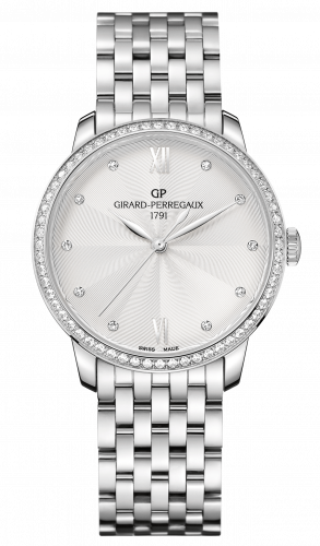 Girard-Perregaux 1966 36mm Stainless Steel / Diamond / Silver / Bracelet 49523D11A171-11A Girard-Perregaux 1966 36mm Stainless Steel / Diamond / Silver / Bracelet 49523D11A171-11A