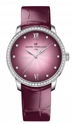 Girard-Perregaux 1966 36mm Stainless Steel / Diamond / Pink / Alligator 49523D11A1837CKDB Girard-Perregaux 1966 36mm Stainless Steel / Diamond / Pink / Alligator 49523D11A1837CKDB