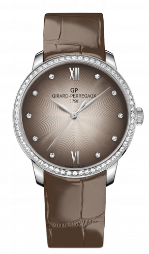 Girard-Perregaux 1966 36mm Stainless Steel / Diamond / Taupe / Alligator 49523D11A271-CKBA Girard-Perregaux 1966 36mm Stainless Steel / Diamond / Taupe / Alligator 49523D11A271-CKBA