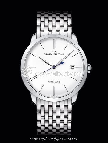 Girard-Perregaux 1966 38 White Gold / Silver / Alligator 49525-53-131-53A Girard-Perregaux 1966 38 White Gold / Silver / Alligator 49525-53-131-53A