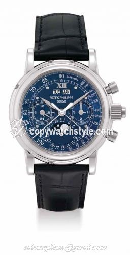 Patek Philippe Perpetual Calendar Split Seconds Chronograph 5004P Blue 5004P_Blue_Roman Patek Philippe Perpetual Calendar Split Seconds Chronograph 5004P Blue 5004P_Blue_Roman