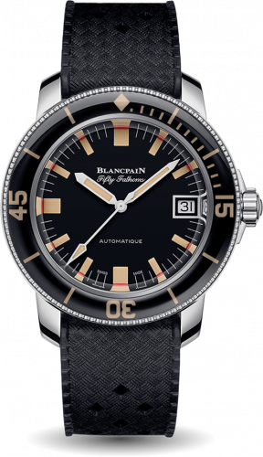 Blancpain Fifty Fathoms Barakuda Stainless Steel / Black / Tropic 5008B-1130-B52A Blancpain Fifty Fathoms Barakuda Stainless Steel / Black / Tropic 5008B-1130-B52A