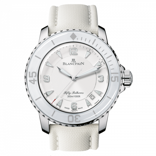 Blancpain Fifty Fathoms Automatique Stainless Steel / White / White Canvas 5015-1127-52A Blancpain Fifty Fathoms Automatique Stainless Steel / White / White Canvas 5015-1127-52A