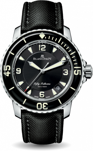 Blancpain Fifty Fathoms Automatique Stainless Steel / Black / Black Canvas 5015-1130-52A Blancpain Fifty Fathoms Automatique Stainless Steel / Black / Black Canvas 5015-1130-52A