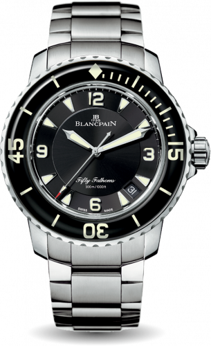 Blancpain Fifty Fathoms Automatique Stainless Steel / Black / Bracelet 5015-1130-71S Blancpain Fifty Fathoms Automatique Stainless Steel / Black / Bracelet 5015-1130-71S