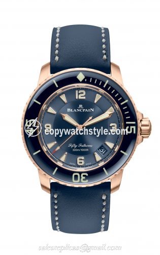 Blancpain Fifty Fathoms Automatique Red Gold / Blue / Calf 5015-3603C-63B Blancpain Fifty Fathoms Automatique Red Gold / Blue / Calf 5015-3603C-63B