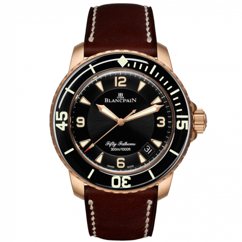 Blancpain Fifty Fathoms Automatique Red Gold / Black / Brown Barennia 5015A-3630-63B