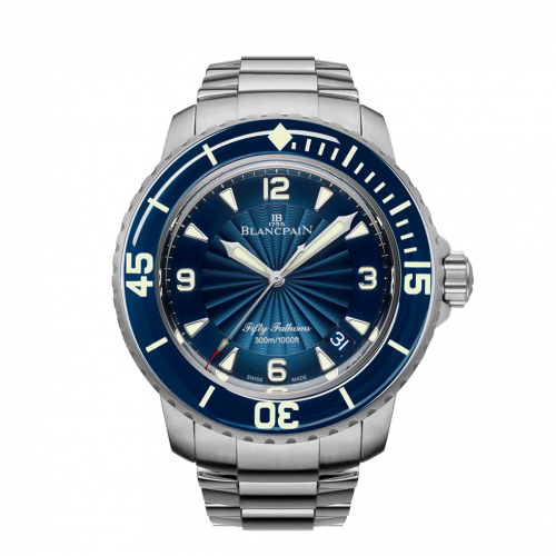 Blancpain Fifty Fathoms Automatique Stainless Steel / Blue / Bracelet 5015D-1140-71B Blancpain Fifty Fathoms Automatique Stainless Steel / Blue / Bracelet 5015D-1140-71B