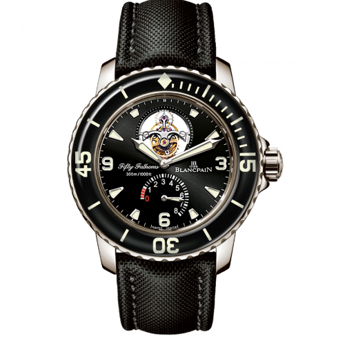 Blancpain Fifty Fathoms Tourbillon 8 Jours White Gold / Black / Black Canvas 5025-1530-52A