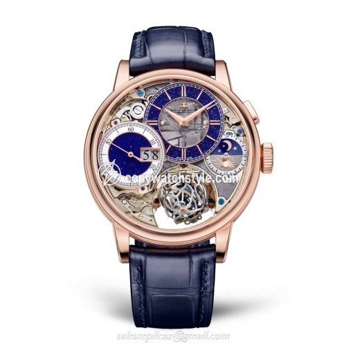 Jaeger-LeCoultre Master Grande Tradition Gyrotourbillon 3 Pink Gold / Blue 5032441