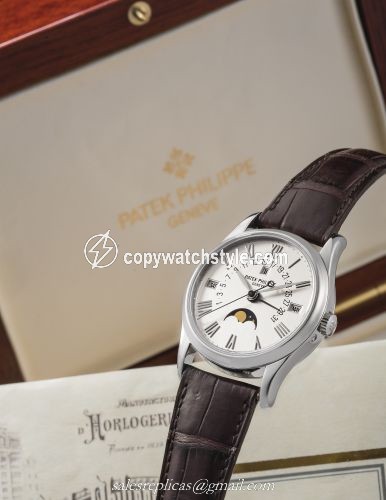 Patek Philippe Perpetual Calendar 5050 White Gold / Silver Roman 5050G-001 Patek Philippe Perpetual Calendar 5050 White Gold / Silver Roman 5050G-001