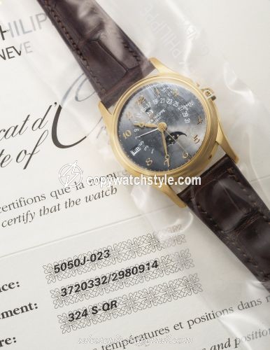Patek Philippe Perpetual Calendar 5050 Yellow Gold / Slate Breguet 5050J-023