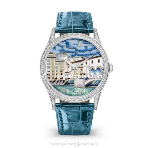 Patek Philippe Calatrava 5077G Italian Scenes / Ponte Vecchio 5077/100G-031 Patek Philippe Calatrava 5077G Italian Scenes / Ponte Vecchio 5077/100G-031