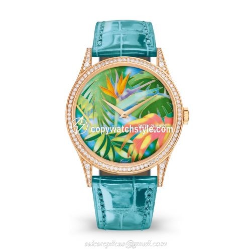 Patek Philippe Calatrava 5077R Tropical Plants / Strelitzias 5077/100R-037 Patek Philippe Calatrava 5077R Tropical Plants / Strelitzias 5077/100R-037