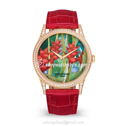 Patek Philippe Calatrava 5077R Tropical Plants / Heliconias 5077/100R-038 Patek Philippe Calatrava 5077R Tropical Plants / Heliconias 5077/100R-038