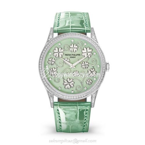 Patek Philippe Calatrava 5077G Pictures in Relief / Four-Leaf Clover 5077/101G-001