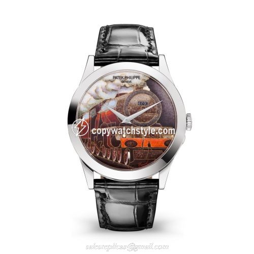Patek Philippe Calatrava 5089 White Gold / Steam Locomotives 5089G-075 Patek Philippe Calatrava 5089 White Gold / Steam Locomotives 5089G-075