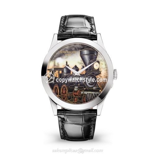 Patek Philippe Calatrava 5089 White Gold / Steam Locomotives 5089G-076 Patek Philippe Calatrava 5089 White Gold / Steam Locomotives 5089G-076