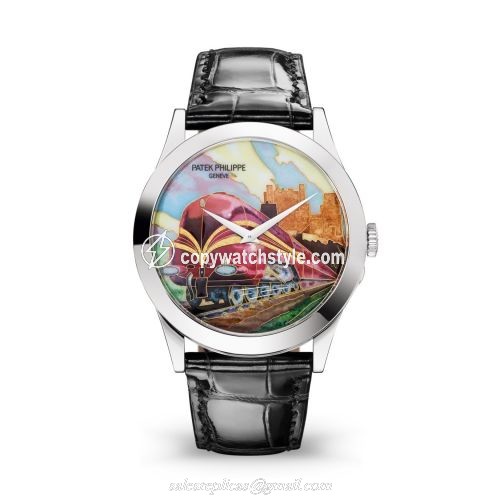 Patek Philippe Calatrava 5089 White Gold / Steam Locomotives 5089G-086 Patek Philippe Calatrava 5089 White Gold / Steam Locomotives 5089G-086
