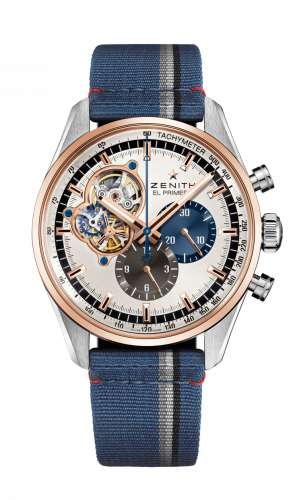 Zenith El Primero Chronomaster Open Stainless Steel / Rose Gold / Silver 1969 / Fabric 51.2080.4061/69.C802