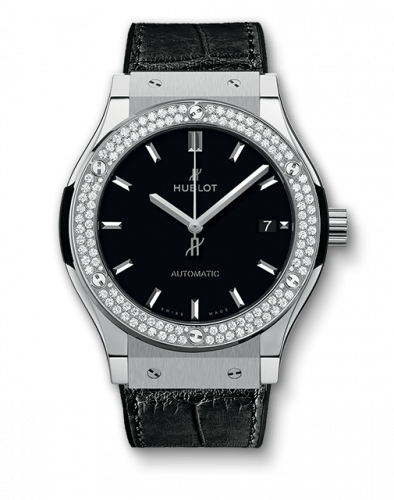 Hublot Classic Fusion 45 Titanium Diamonds / Black 511.NX.1171.LR.1104 Hublot Classic Fusion 45 Titanium Diamonds / Black 511.NX.1171.LR.1104