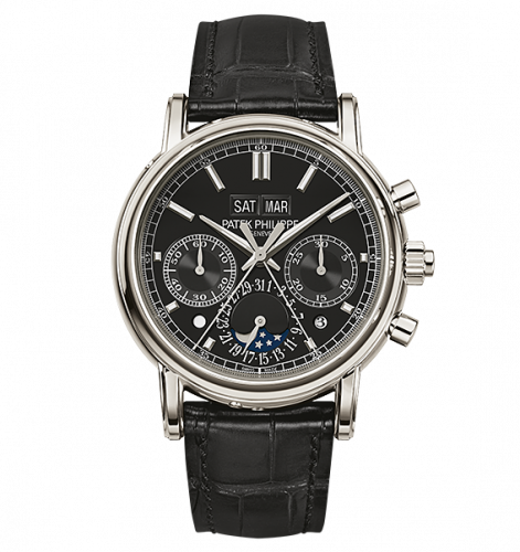 Patek Philippe Perpetual Calendar Split-Seconds Chronograph 5204 Platinum / Black 5204P-011 Patek Philippe Perpetual Calendar Split-Seconds Chronograph 5204 Platinum / Black 5204P-011