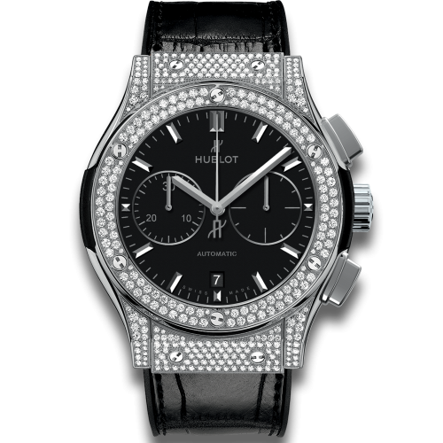 Hublot Classic Fusion 45 Chronograph Titanium / Pave 521.NX.1171.LR.1704 Hublot Classic Fusion 45 Chronograph Titanium / Pave 521.NX.1171.LR.1704