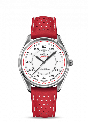 Omega Seamaster Master Co-Axial 39.5 Olympic Timekeeper Stainless Steel / White / Red 522.32.40.20.04.004 Omega Seamaster Master Co-Axial 39.5 Olympic Timekeeper Stainless Steel / White / Red 522.32.40.20.04.004