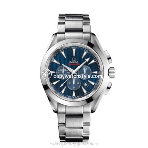 Omega Seamaster Aqua Terra 150M Co-Axial 44 Chronograph Stainless Steel / Blue / Bracelet / Olympic Collection 522.10.44.50.03.001 Omega Seamaster Aqua Terra 150M Co-Axial 44 Chronograph Stainless Steel / Blue / Bracelet / Olympic Collection 522.10.44.50.03.001