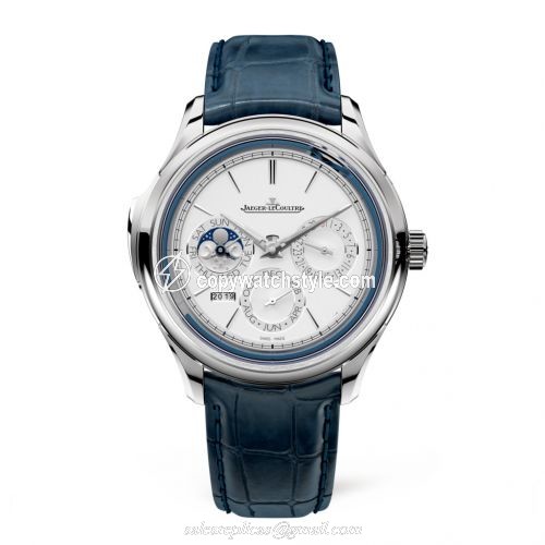 Jaeger-LeCoultre Master Grande Tradition Minute Repeater Perpetual Calendar White Gold / Silver / Alligator 5233420 Jaeger-LeCoultre Master Grande Tradition Minute Repeater Perpetual Calendar White Gold / Silver / Alligator 5233420