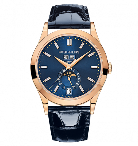 Patek Philippe Annual Calendar 5396 Rose Gold / Blue / Baguette 5396R-015 Patek Philippe Annual Calendar 5396 Rose Gold / Blue / Baguette 5396R-015