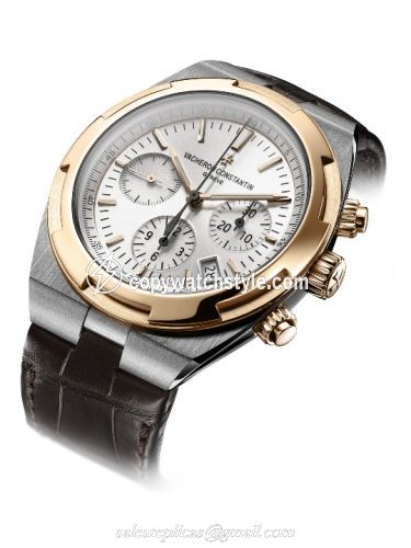 Vacheron Constantin Overseas Chronograph Stainless Steel / Pink Gold / Silver 5500V/000M-B074 Vacheron Constantin Overseas Chronograph Stainless Steel / Pink Gold / Silver 5500V/000M-B074