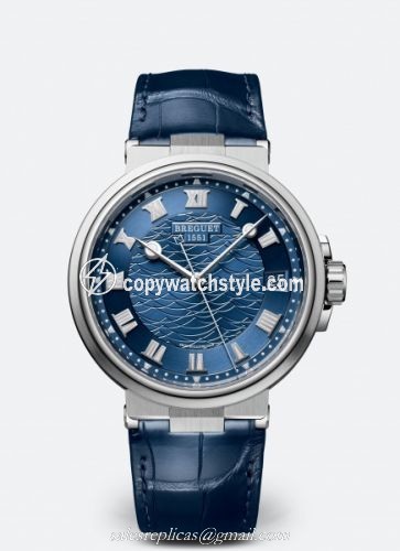 Breguet Marine 5517 White Gold / Blue / Alligator 5517BB/Y2/9ZU