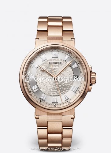 Breguet Marine 5517 Rose Gold / Silver / Bracelet 5517BR/12/RZ0 Breguet Marine 5517 Rose Gold / Silver / Bracelet 5517BR/12/RZ0