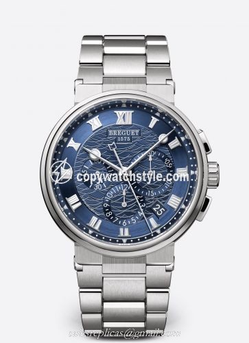 Breguet Marine Chronograph 5527 White Gold / Blue / Bracelet 5527BB/Y2/BW0 Breguet Marine Chronograph 5527 White Gold / Blue / Bracelet 5527BB/Y2/BW0