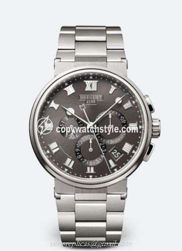 Breguet Marine Chronograph 5527 Titanium / Grey / Bracelet 5527TI/G2/TW0 Breguet Marine Chronograph 5527 Titanium / Grey / Bracelet 5527TI/G2/TW0