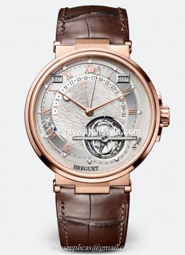 Breguet Marine Tourbillon Equation of Time 5887 Rose Gold / Silver / Alligator 5887BR/12/9WV