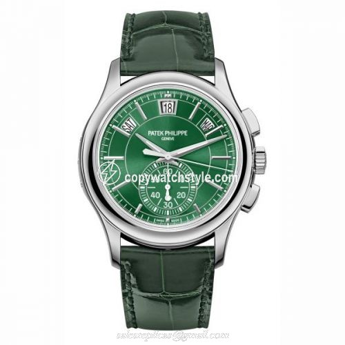 Patek Philippe Annual Calendar Chronograph 5905 Platinum / Green 5905P-014 Patek Philippe Annual Calendar Chronograph 5905 Platinum / Green 5905P-014