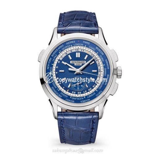 Patek Philippe World Time Chronograph 5930 White Gold / Blue / Beijing 5930G-010