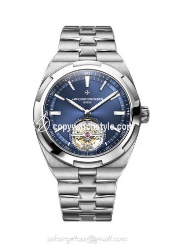 Vacheron Constantin Overseas Tourbillon Stainless Steel / Blue 6000V/110A-B544