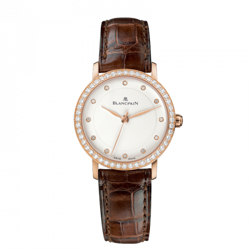 Blancpain Villeret Ultraplate Automatique Ladies Red Gold / Opaline / Diamond 6102-2987-55A