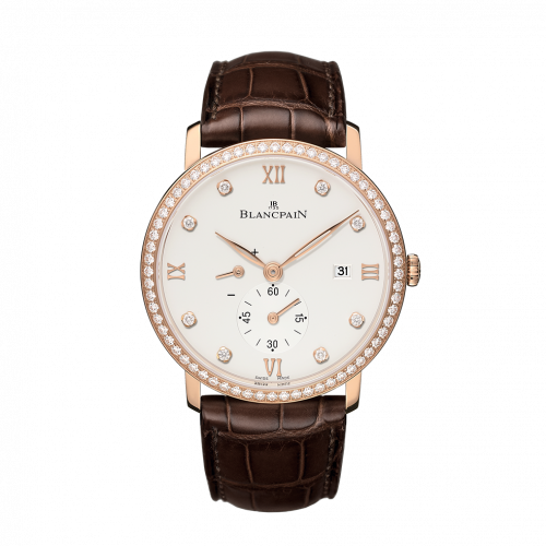 Blancpain Villeret Ultraplate Power Reserve Date Red Gold / Opaline / Diamond 6606-2987-55B Blancpain Villeret Ultraplate Power Reserve Date Red Gold / Opaline / Diamond 6606-2987-55B